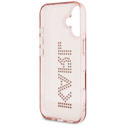 Etui na Apple iPhone 16, Karl Lagerfeld, IML Rhinestones Pink Logo, Różowy
