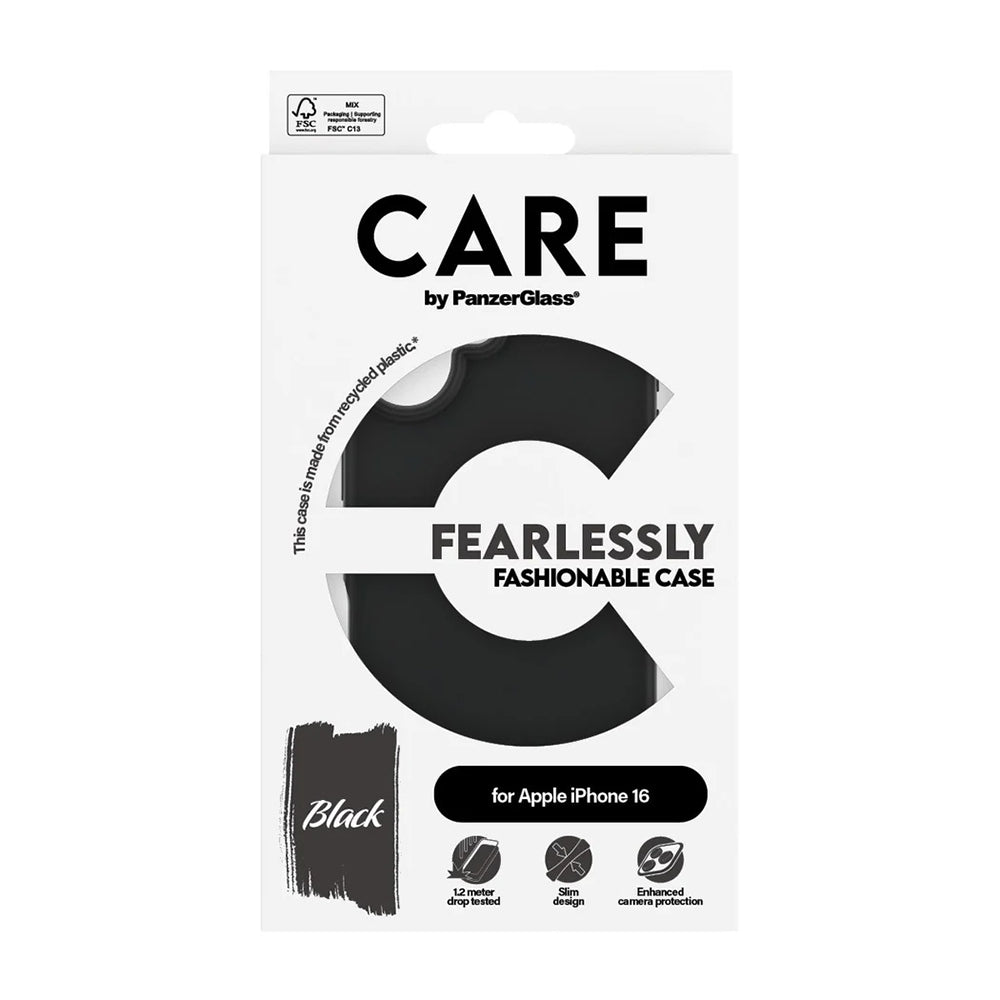 Etui do Apple iPhone 16, PanzerGlass, Care Fashionable, Czarne