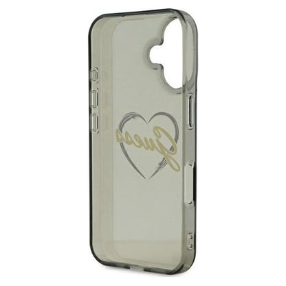 Etui na Apple iPhone 16 Plus, Guess, IML Heart, Czarne