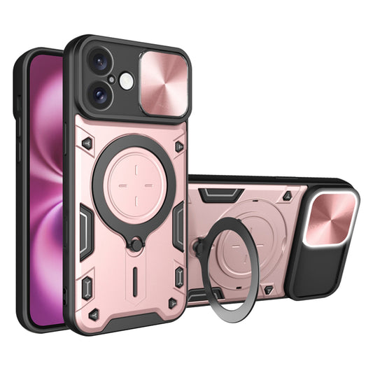 Etui na Apple iPhone 16 Plus, Techsuit, CamGuard Pro, Różowo-Złoty