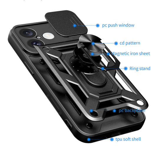 Etui na Apple iPhone 16 Plus, Techsuit, CamShield, Niebieskie