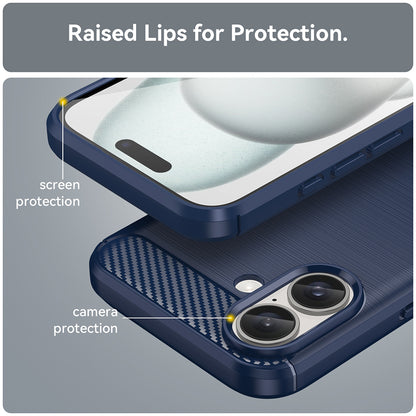 Etui na Apple iPhone 16 Plus, Techsuit, Carbon, Niebieskie