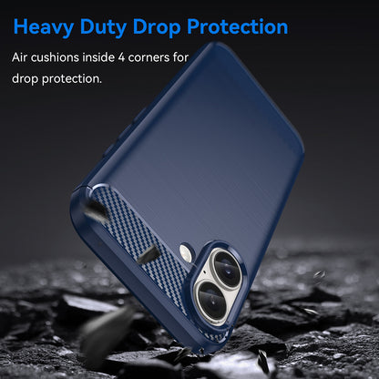 Etui na Apple iPhone 16 Plus, Techsuit, Carbon, Niebieskie