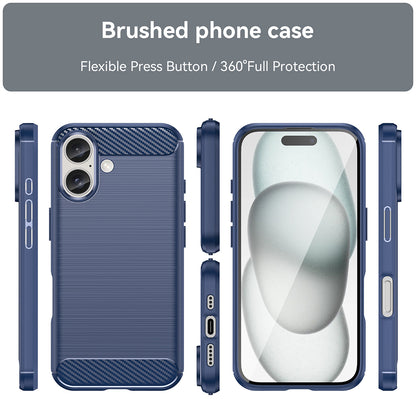 Etui na Apple iPhone 16 Plus, Techsuit, Carbon, Niebieskie