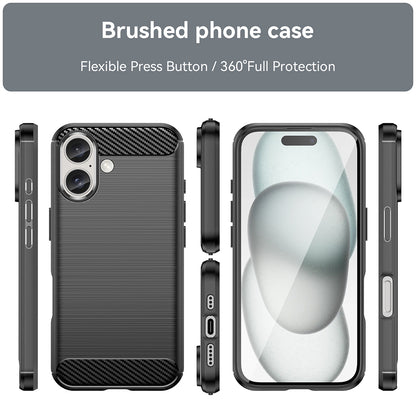 Etui na Apple iPhone 16 Plus, Techsuit, Carbon, Czarny