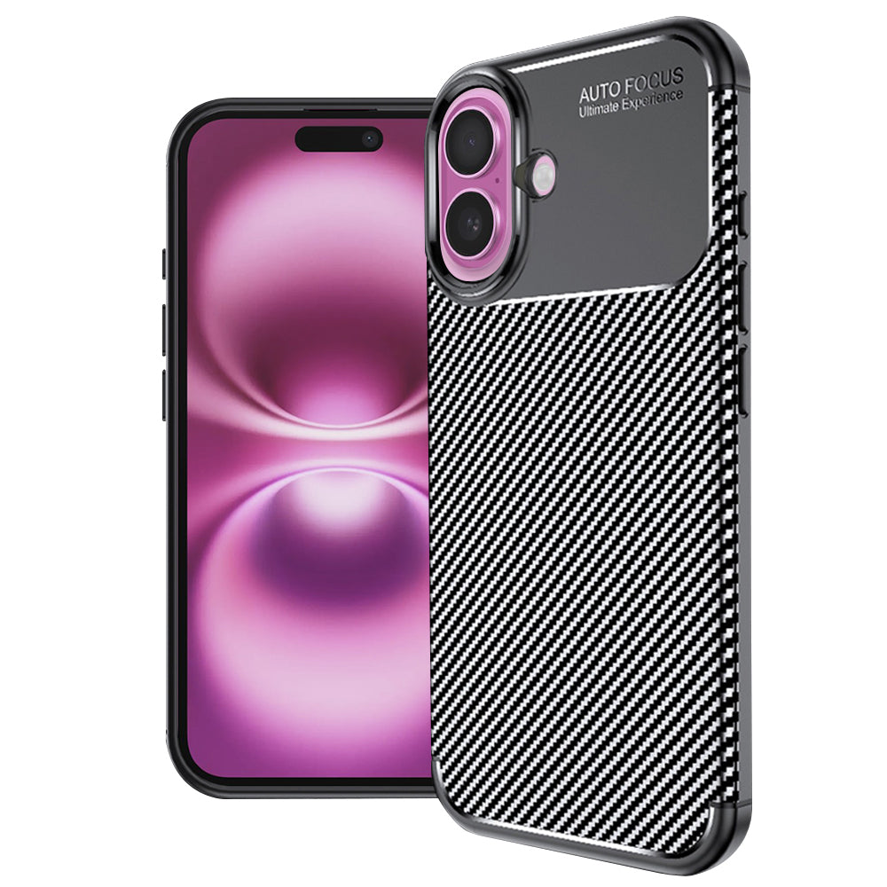 Etui na Apple iPhone 16 Plus, Techsuit, CarbonFiber, czarne