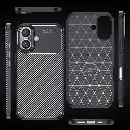 Etui na Apple iPhone 16 Plus, Techsuit, CarbonFiber, czarne