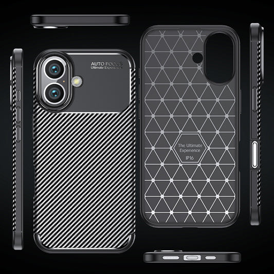 Etui na Apple iPhone 16 Plus, Techsuit, CarbonFiber, czarne
