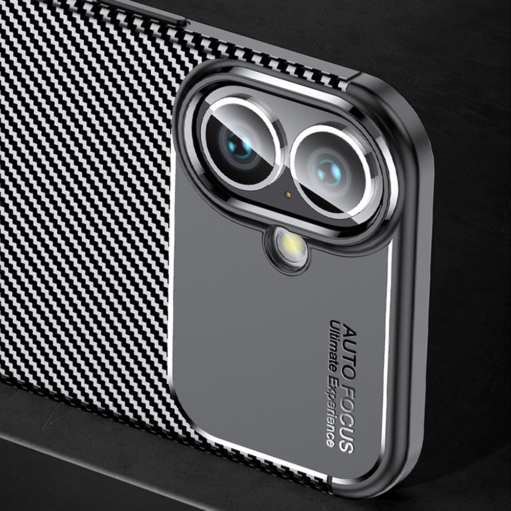 Etui na Apple iPhone 16 Plus, Techsuit, CarbonFiber, czarne