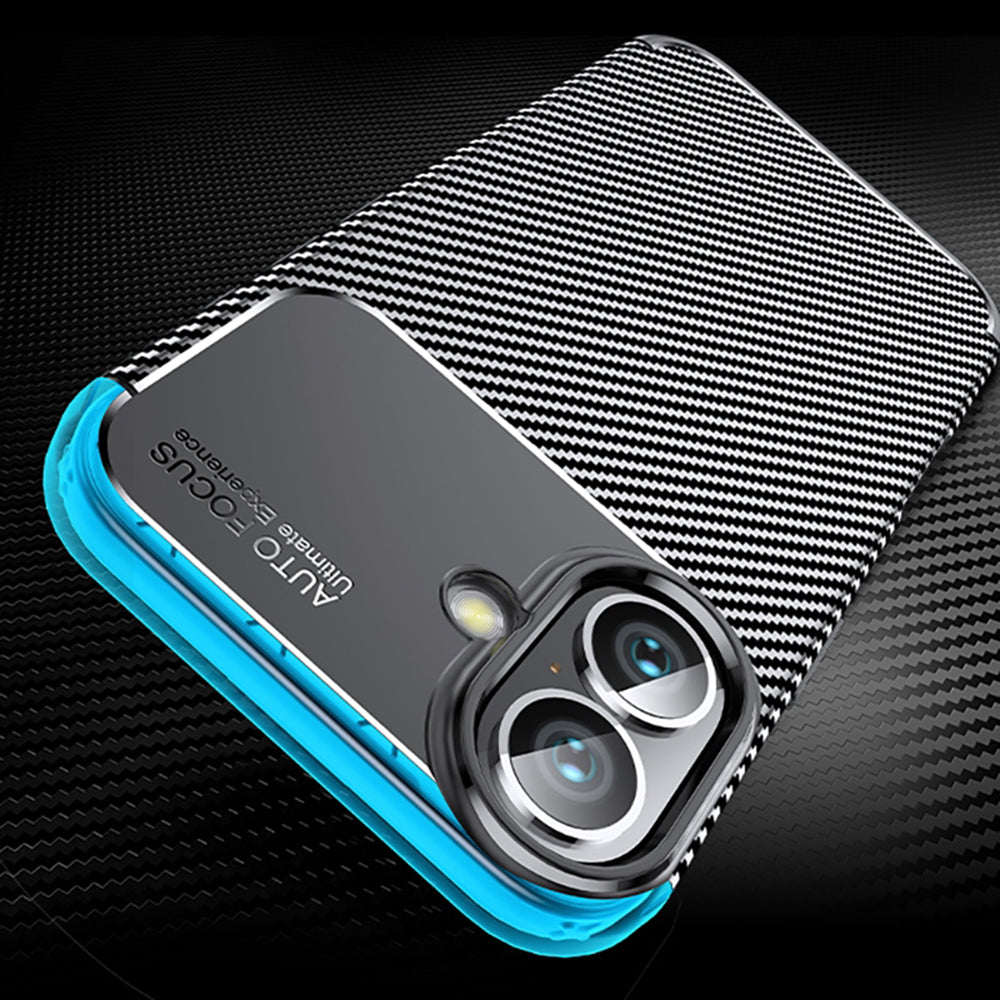 Etui na Apple iPhone 16 Plus, Techsuit, CarbonFiber, czarne