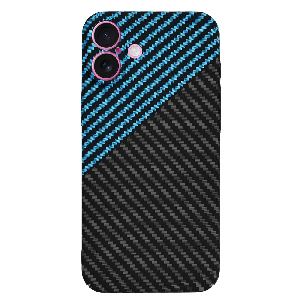Etui na Apple iPhone 16 Plus, Techsuit, Carbonite FiberShell, Czarna Bleu