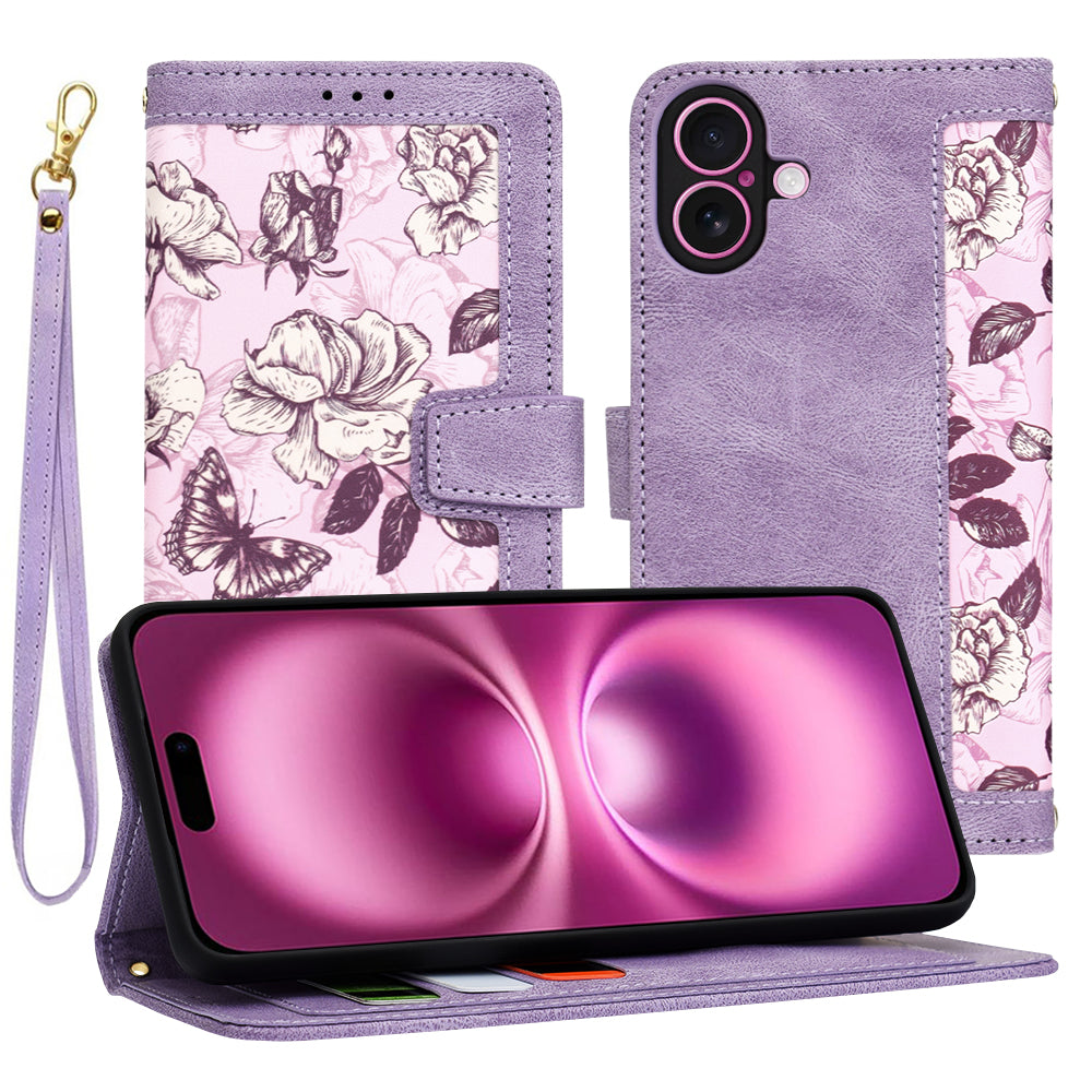 Etui na Apple iPhone 16 Plus, Techsuit, FlipCraft, Fioletowy