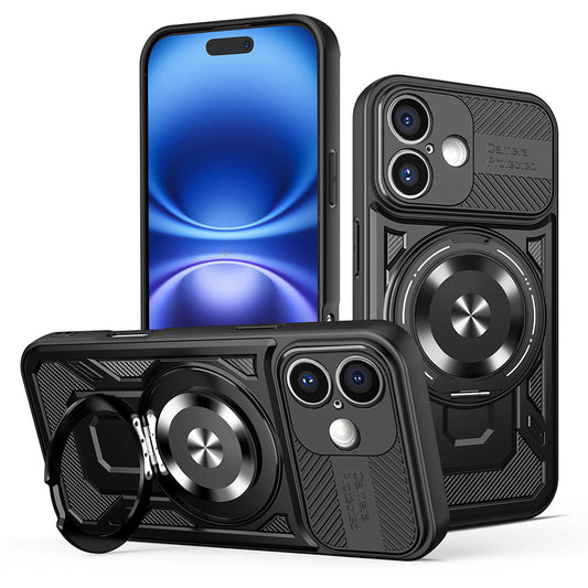Case for Apple iPhone 16 Plus, Techsuit, RuggedCam, Black