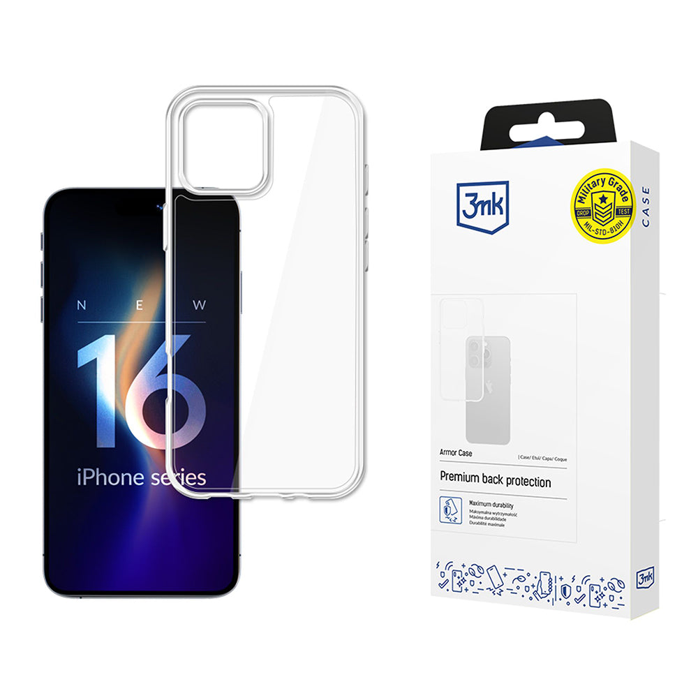 Etui na Apple iPhone 16 Pro, 3MK, Armor, Przezroczyste