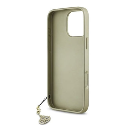 Etui na Apple iPhone 16 Pro, Guess, 4G Charm, Brązowy