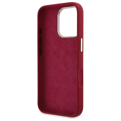 Case for Apple iPhone 16 Pro, Guess, Script Metal Logo, Pink
