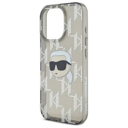 Etui na Apple iPhone 16 Pro, Karl Lagerfeld, IML Luxury Electroplated Karl's Head, Czarne