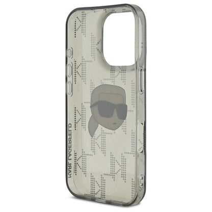 Etui na Apple iPhone 16 Pro, Karl Lagerfeld, IML Luxury Electroplated Karl's Head, Czarne