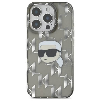 Etui na Apple iPhone 16 Pro, Karl Lagerfeld, IML Luxury Electroplated Karl's Head, Czarne