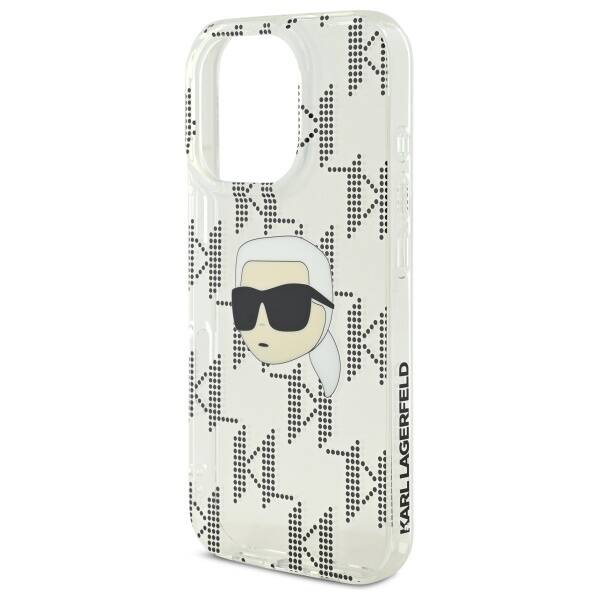 Case for Apple iPhone 16 Pro, Karl Lagerfeld, IML Luxury Electroplated Karl's Head, Transparent