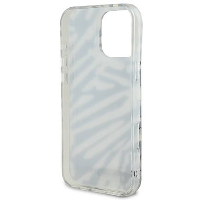 Etui na Apple iPhone 16 Pro, Karl Lagerfeld, IML Luxury Zebra Pattern with Strap, Czarne