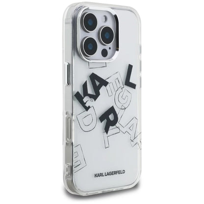 Etui na Apple iPhone 16 Pro, Karl Lagerfeld, IML Sketched Graphic Logo, Przezroczyste