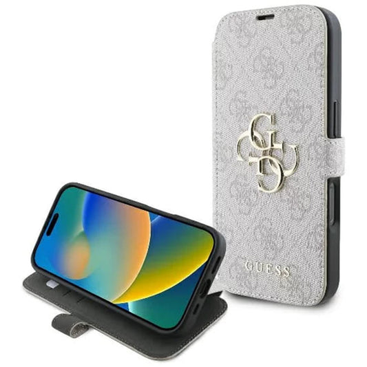 Etui na Apple iPhone 16 Pro Max, Guess, 4G Book, Różowy