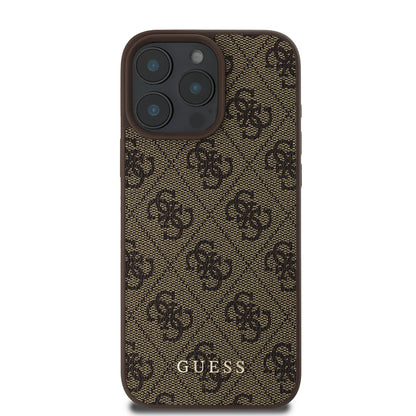 Etui na Apple iPhone 16 Pro Max, Guess, 4G Classic, Brązowy