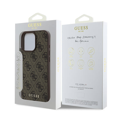 Etui na Apple iPhone 16 Pro Max, Guess, 4G Classic, Brązowy
