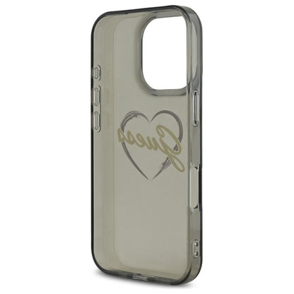 Etui na Apple iPhone 16 Pro Max, Guess, IML Heart, Czarne