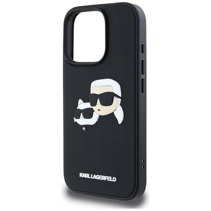Etui na Apple iPhone 16 Pro Max, Karl Lagerfeld, 3D Rubber Karl & Choupette, Czarne