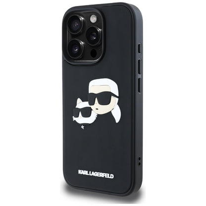 Etui na Apple iPhone 16 Pro Max, Karl Lagerfeld, 3D Rubber Karl & Choupette, Czarne