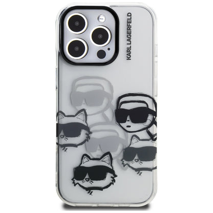 Etui na Apple iPhone 16 Pro Max, Karl Lagerfeld, IML Luxury Multi Head Pattern, Przezroczyste