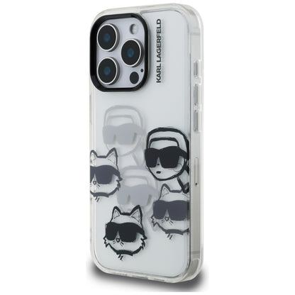 Etui na Apple iPhone 16 Pro Max, Karl Lagerfeld, IML Luxury Multi Head Pattern, Przezroczyste