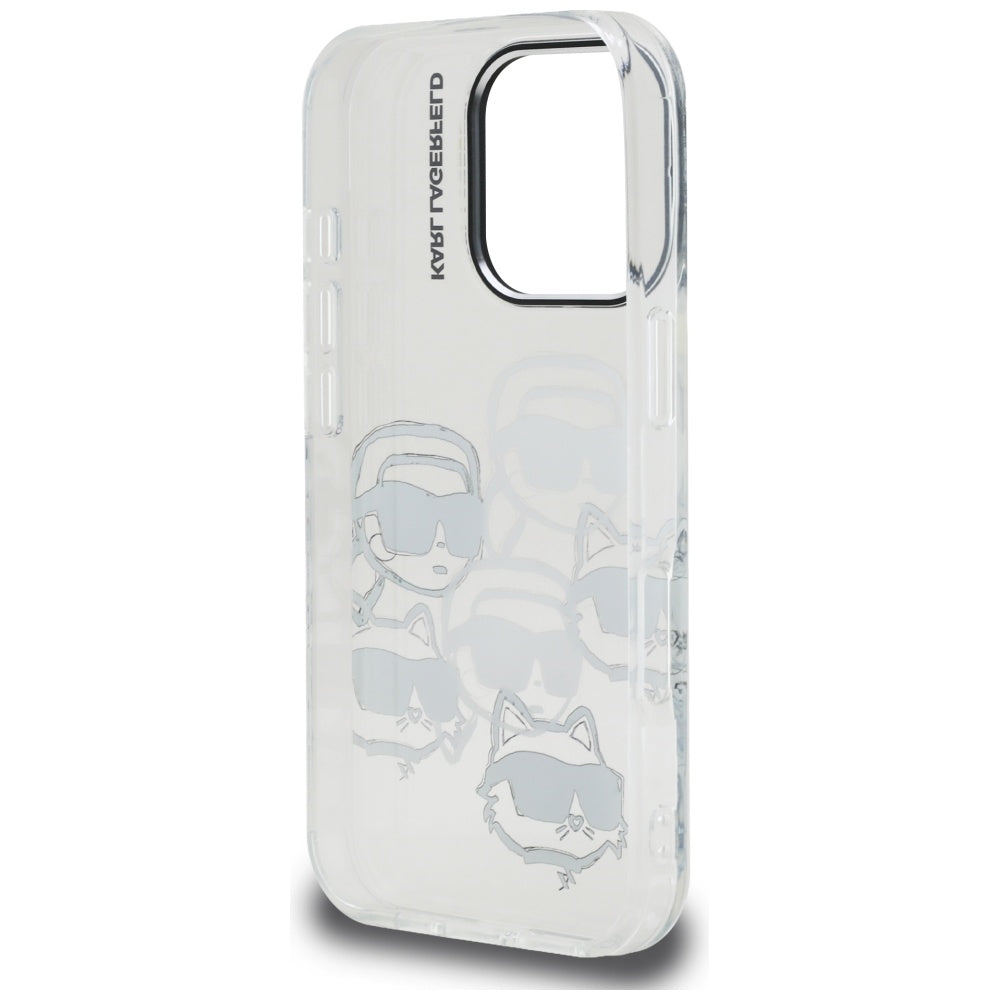 Etui na Apple iPhone 16 Pro Max, Karl Lagerfeld, IML Luxury Multi Head Pattern, Przezroczyste