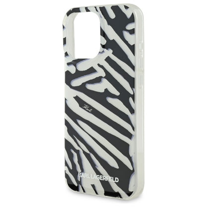 Etui na Apple iPhone 16 Pro Max, Karl Lagerfeld, IML Luxury Zebra Pattern with Strap, Czarne