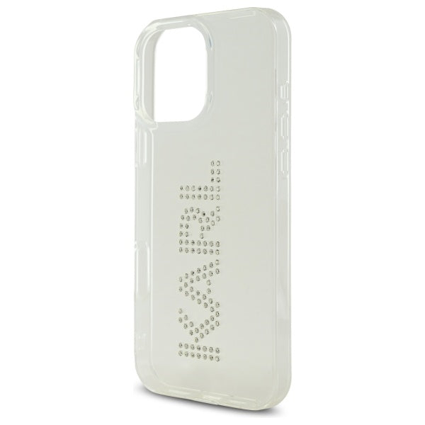 Etui na Apple iPhone 16 Pro Max, Karl Lagerfeld, IML Rhinestones Transparent Logo, Przezroczyste