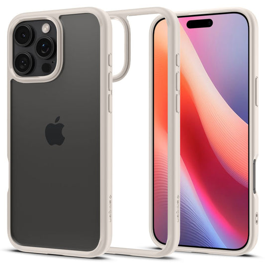 Etui na Apple iPhone 16 Pro Max, Spigen, Ultra Hybrid, Beżowe ACS08385