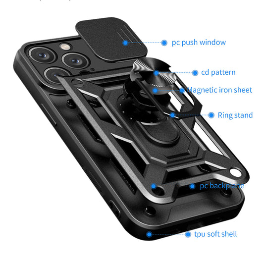 Etui na Apple iPhone 16 Pro Max, Techsuit, CamShield, Czarny