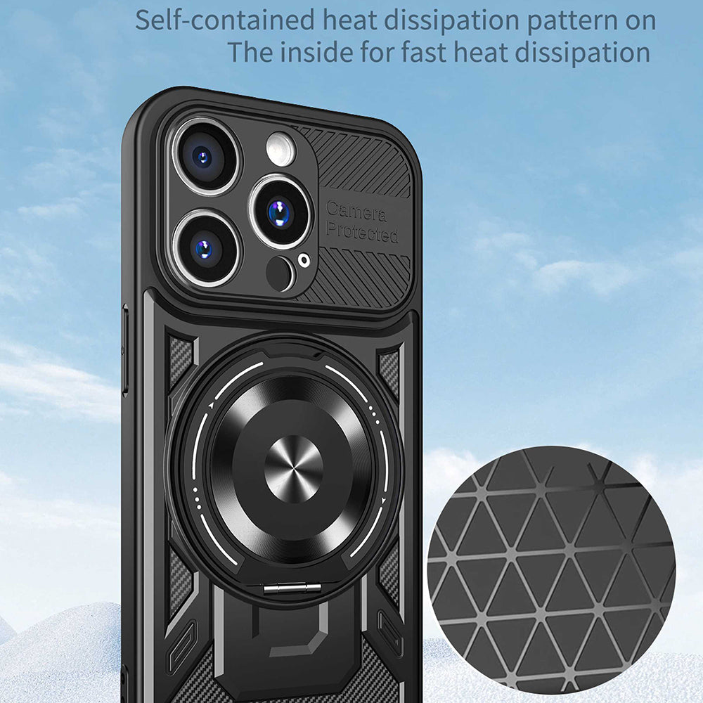 Case for Apple iPhone 16 Pro Max, Techsuit, RuggedCam, Black