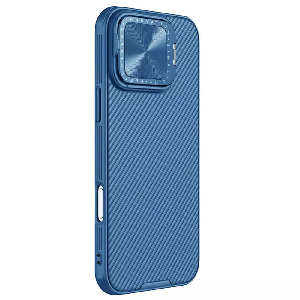 Etui na Apple iPhone 16 Pro, Nillkin, CamShield Prop, Niebieskie