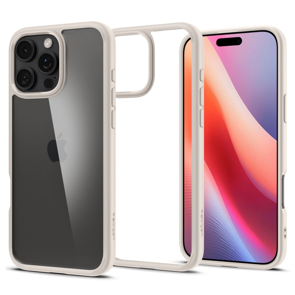 Etui na Apple iPhone 16 Pro, Spigen, Ultra Hybrid, Beżowe ACS08127