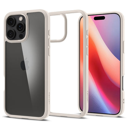Etui na Apple iPhone 16 Pro, Spigen, Ultra Hybrid, Beżowe ACS08127