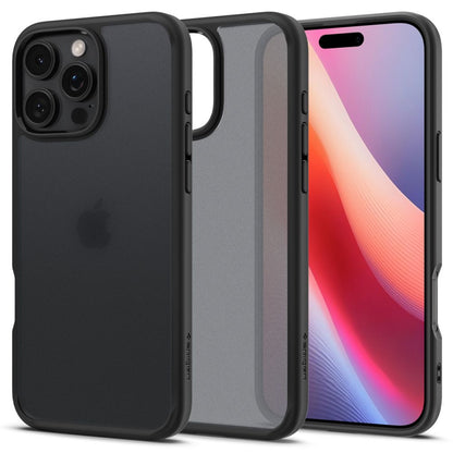 Etui na Apple iPhone 16 Pro, Spigen, Ultra Hybrid, Czarna Satynowa ACS08124