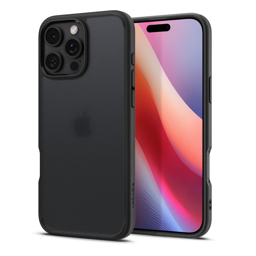 Etui na Apple iPhone 16 Pro, Spigen, Ultra Hybrid, Czarna Satynowa ACS08124