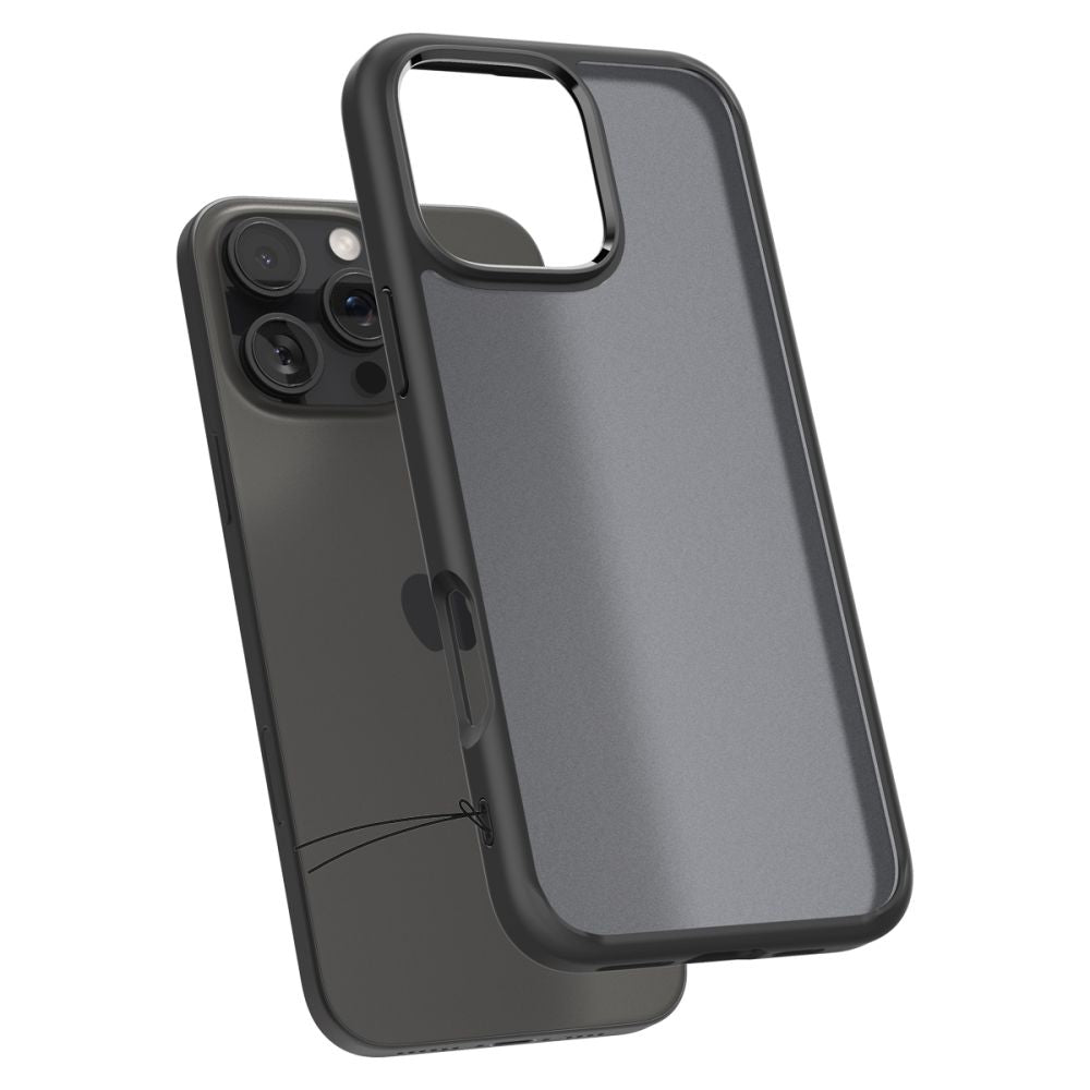 Etui na Apple iPhone 16 Pro, Spigen, Ultra Hybrid, Czarna Satynowa ACS08124