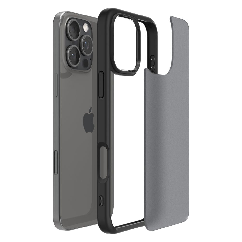 Etui na Apple iPhone 16 Pro, Spigen, Ultra Hybrid, Czarna Satynowa ACS08124