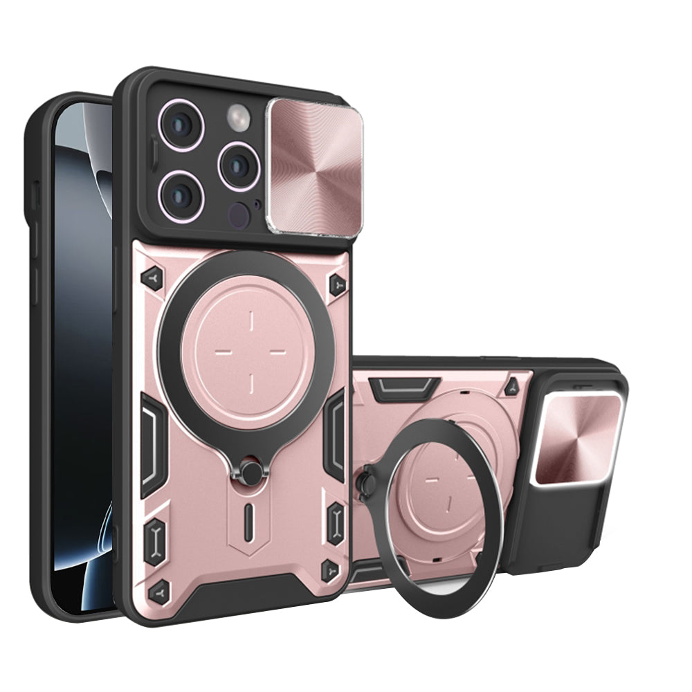Etui na Apple iPhone 16 Pro, Techsuit, CamGuard Pro, Różowe Złoto