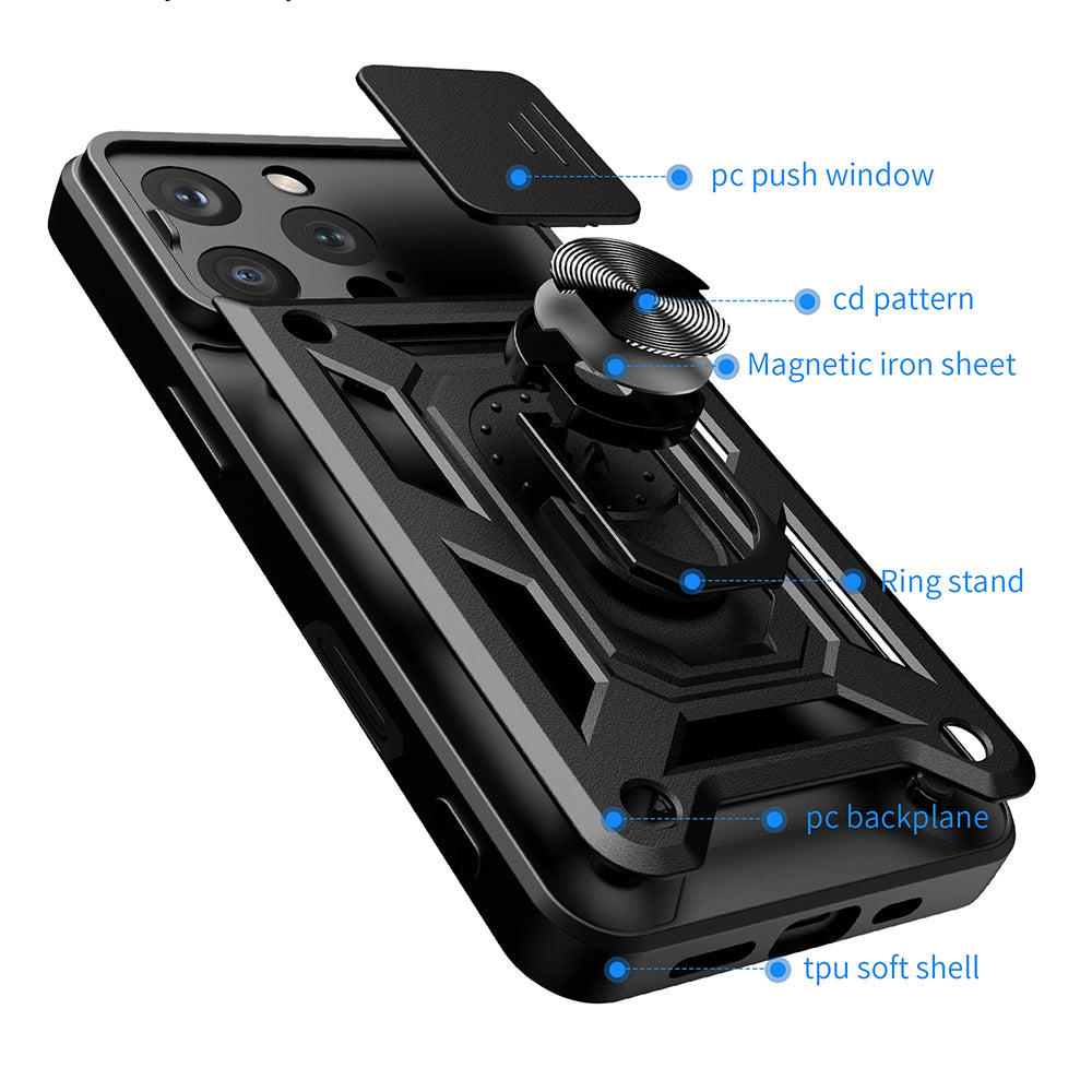 Etui na Apple iPhone 16 Pro, Techsuit, CamShield, Różowe