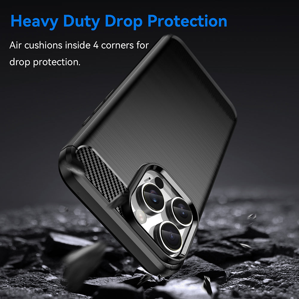 Etui na Apple iPhone 16 Pro, Techsuit, Carbon, Czarny